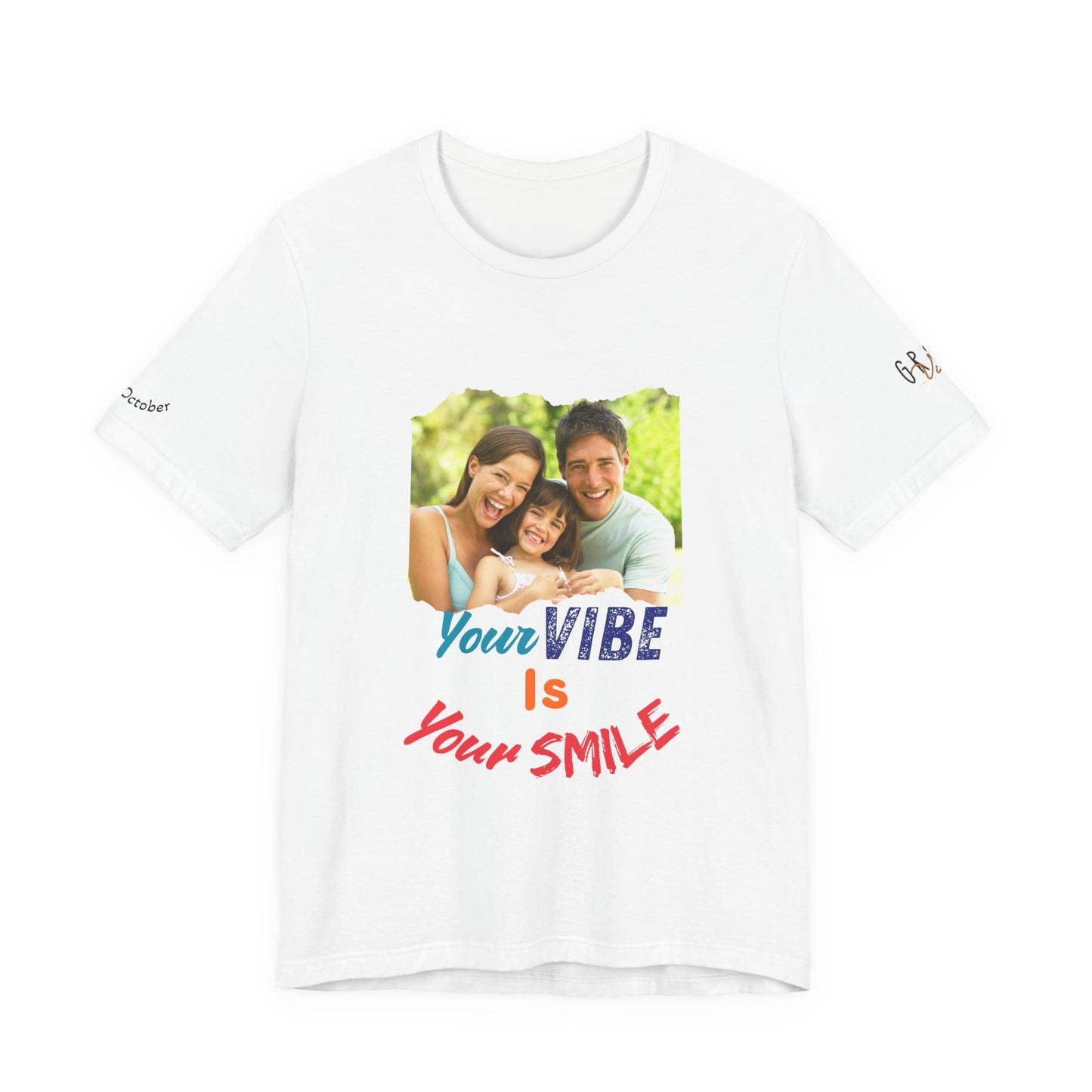 GR8TVibes Customized World Smile Day T-Shirt, Inspirational Tee, Family Gift, Summer Outfit, Everyday Wear, Motivational Apparel