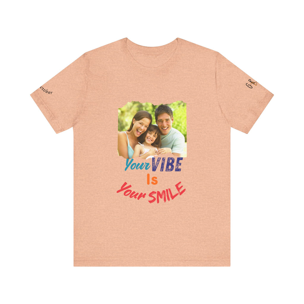 GR8TVibes Customized World Smile Day T-Shirt, Inspirational Tee, Family Gift, Summer Outfit, Everyday Wear, Motivational Apparel