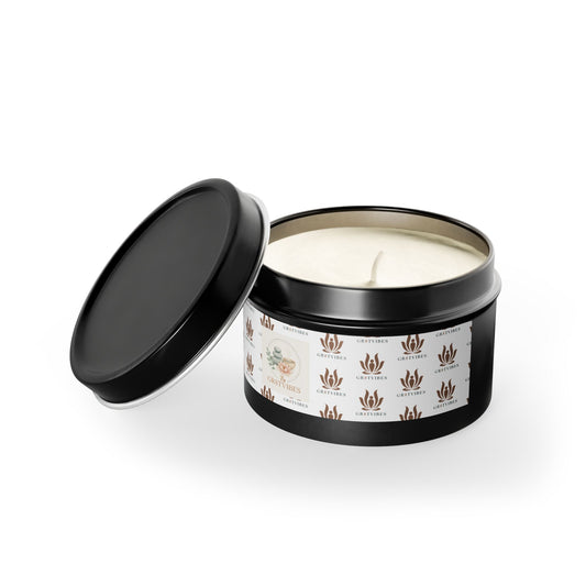 GR8TVIBES Scented Tin Candles for Home Decor, Aromatherapy Gift, Relaxation Candle, Eco-Friendly Candle, Spa Day Essentials