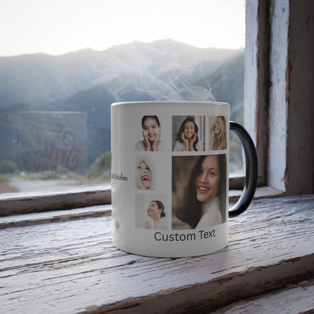 Color Changing Smile Mug, Customizable Gift for Friend, Warm Drink Lover, Mother's Day, Birthday, Coffee Mug