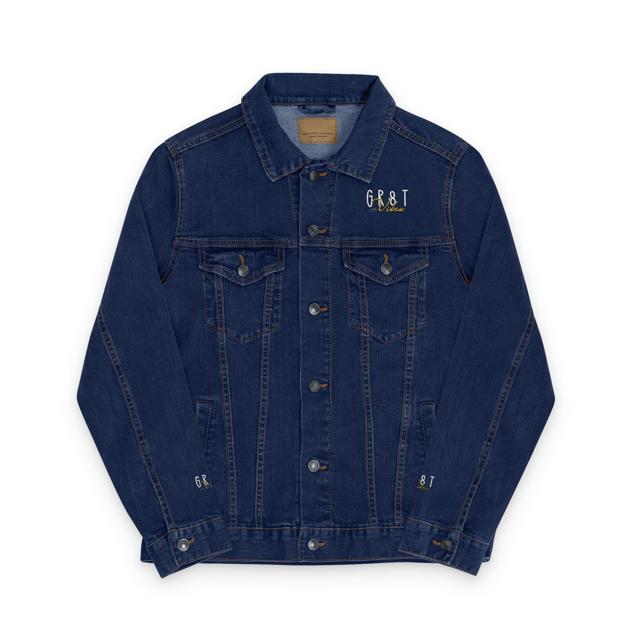 GR8TVibes Embroidered Denim Jacket