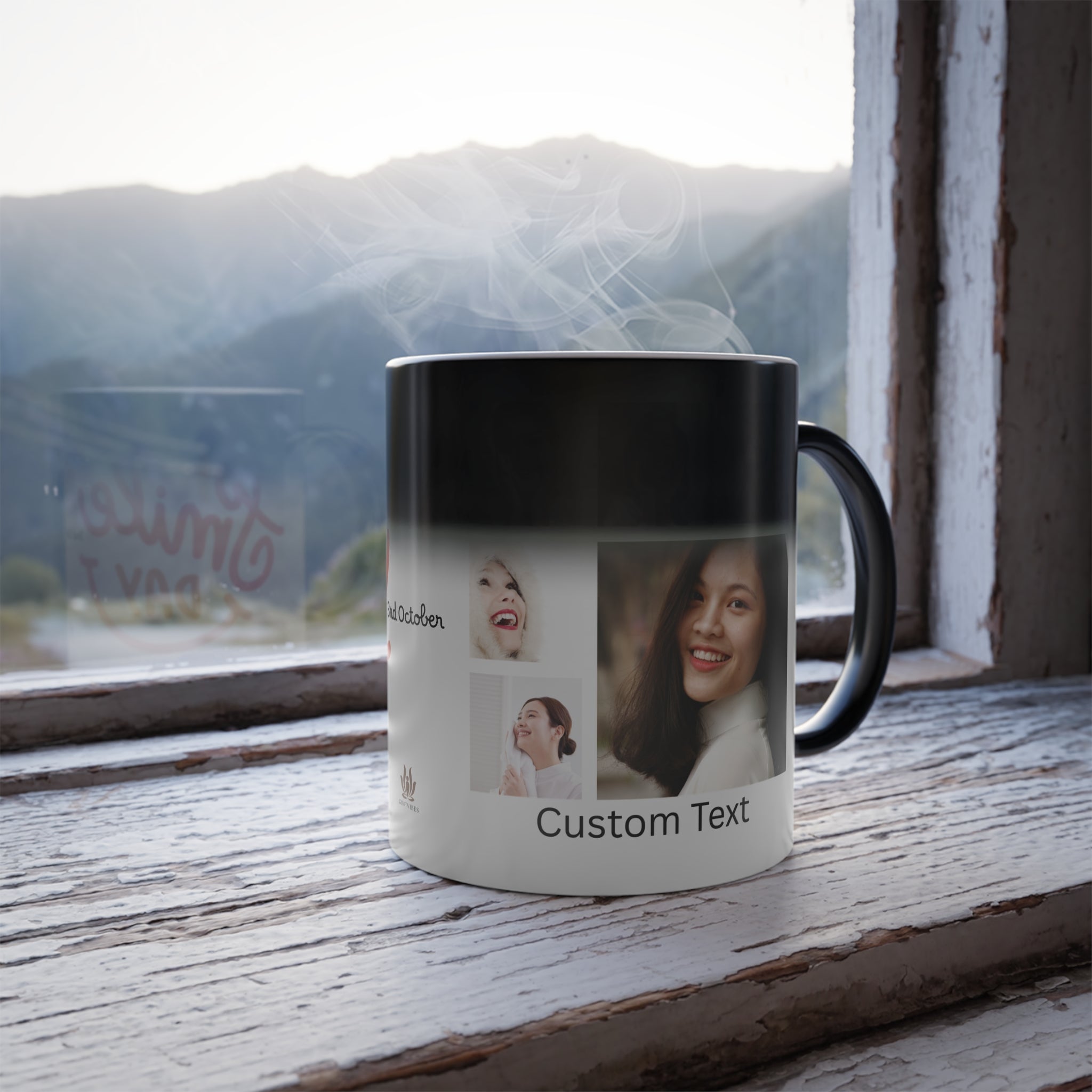 Color Changing Smile Mug, Customizable Gift for Friend, Warm Drink Lover, Mother's Day, Birthday, Coffee Mug