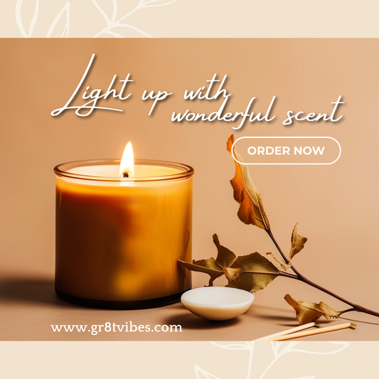 Scented Soy Candles with Black Lid, (4 and 9oz)